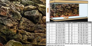 Rock Wall Aquarium Background: PVC Decor (24"-72" options)