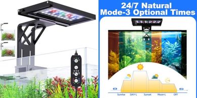 Smart 24/7 Aquarium Plant Light: Adjustable, Full Spectrum, 7-Color Modes
