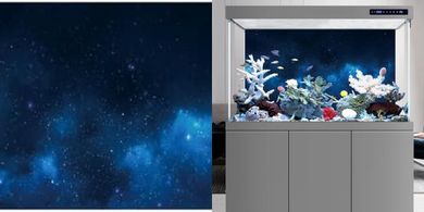 Galaxy Aquarium Background: Cosmic Universe Stars & Clouds
