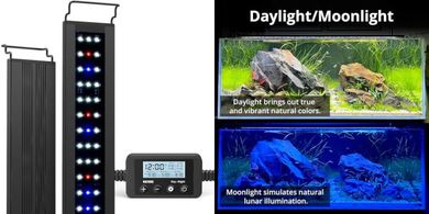 NICREW C10 Aquarium LED: 12-18" Full Spectrum, Timer, Adjustable
