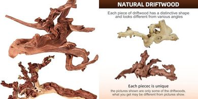 Natural Large Coral Driftwood Aquarium & Reptile Decor (2-Piece Set)
