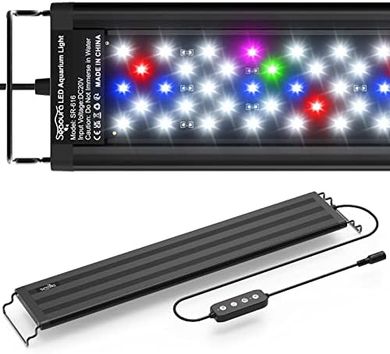 Adjustable LED Aquarium Light for Plants & Fish (18-24", Timer)
