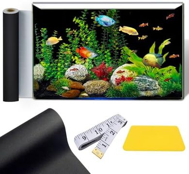 Black Vinyl Aquarium Background:  Strong, Removable, Color-Enhancing
