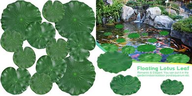 Artificial Lily Pads: Pond & Aquarium Decor (12 Pack)
