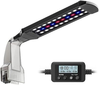 NICREW Clip-On Aquarium Light: White/Blue/Red LEDs, 2 Modes
