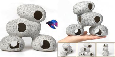 Cichlid & Betta Cave Aquarium Rock Decor
