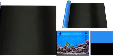 SunGrow Abyss Aquarium Background (24x60", Light Blue, Dual-Sided)