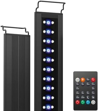 NICREW C10 Aquarium LED Light: 18-24", Full Spectrum, Timer, Dimmable
