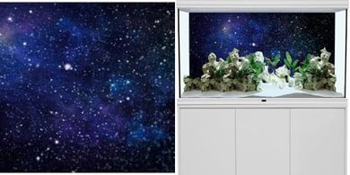 Galaxy Aquarium Background: Blue Starry Sky Nebula
