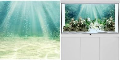 Aquarium Background: Underwater Ocean Scene (48x18")
