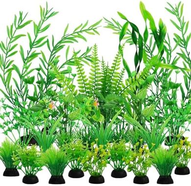 25 Artificial Green Aquarium Plants & Decorations
