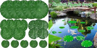 20 Realistic Artificial Lily Pads for Ponds & Aquariums
