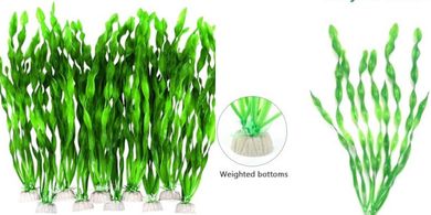 AQUANEAT Artificial Aquarium Plants: 10 Packs, 12-Inch
