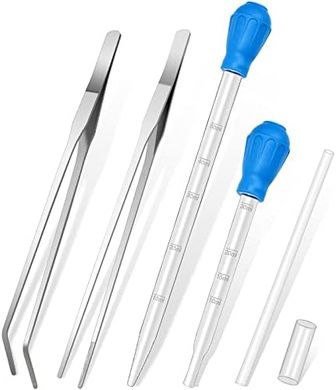 Luxiv Aquarium Coral Feeding Kit: Droppers & Tweezers
