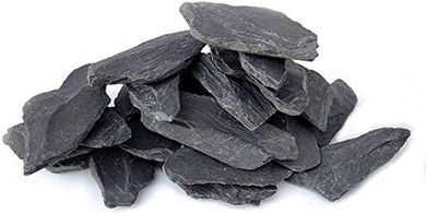 Natural Slate Rocks (3-5 inch) for Miniatures & Aquariums (5 lbs)
