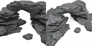 Natural Slate Aquarium Rocks (3-8", 5lb) for Landscaping & Décor