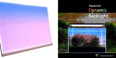 Slim 6mm RGB Aquarium Backlight Panel with Gradient Colors
