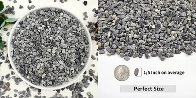 Grey River Rocks: Polished Pebbles for Plants & Decor