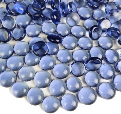 HappyFiller Grey-Blue Glass Marbles: Aquarium, Vase, & Craft Filler