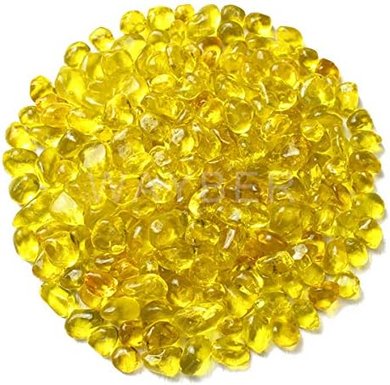 Yellow Glass Pebbles: Vase, Terrarium, & Aquarium Decor
