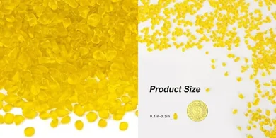 Sea Glass Pebbles: 1 lb Yellow Gemstones for Crafts & Aquariums
