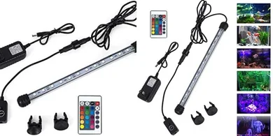 Submersible LED Aquarium Light (8-inch, color-changing, remote)