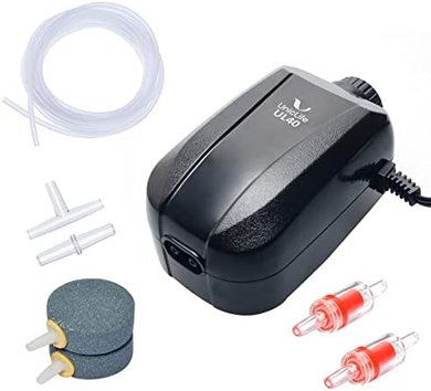 Uniclife Dual-Outlet Aquarium Air Pump (5-200 Gallon)