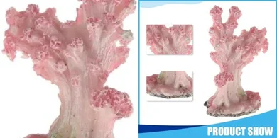 Pink Mini Faux Coral Aquarium Decor (1.18x2.17")