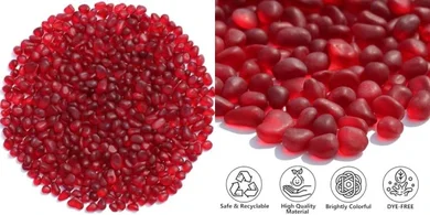 Red Frosted Glass Pebbles: Aquarium, Vase, Craft, & Home Decor