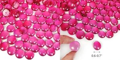 Fuchsia Glass Gems: Vase Filler, Wedding Decor, Aquarium Pebbles