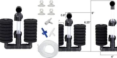 AQUANEAT Bio Sponge Filter for Small Aquariums (up to 10 gallons)